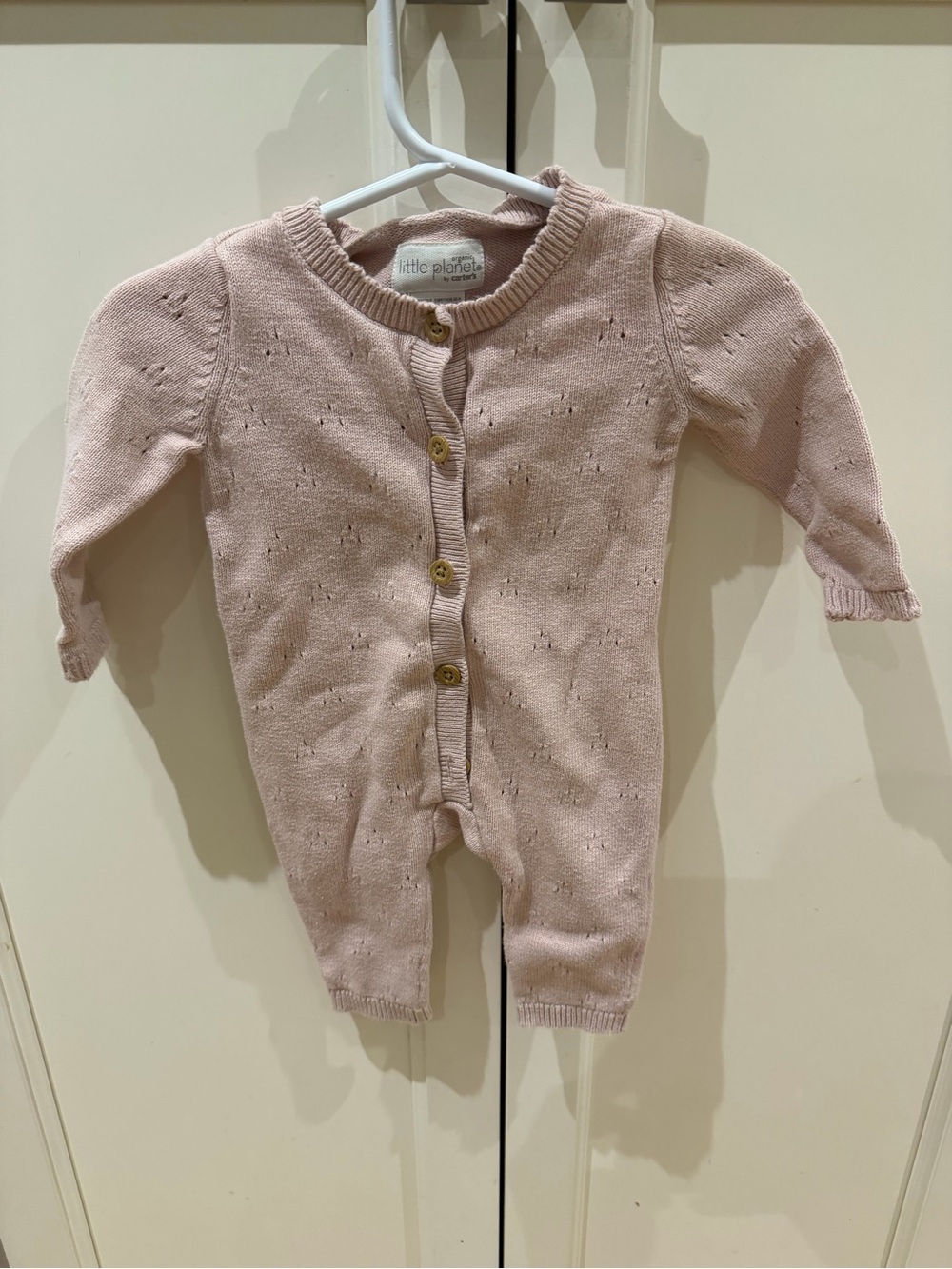 Little planet 3m Pink Knit Baby One-Piece Romper